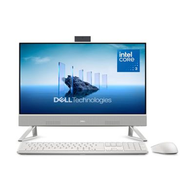 Dell 24 AIO (OEC2425000102RINW3) Desktop (Core 3-100U / Win11+MS Office 24+M365 8 GB DDR5 / 512SSD / Integrated Graphics 23.8” FHD Wireless)