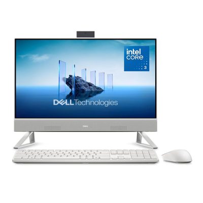 Dell 24 AIO (EC24250) ODD-OEC2425000101RINB3 Desktop (Core 3-100U Win11+MS Office 24+M365 8GB DDR5 / 512SSD Integrated Graphics 23.8” FHD Wireless 1 Yr McAfee LiveSafe 3 Year)